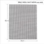 BBQ GRILL MAT MESH teflon non stick reusable black 36x42cm